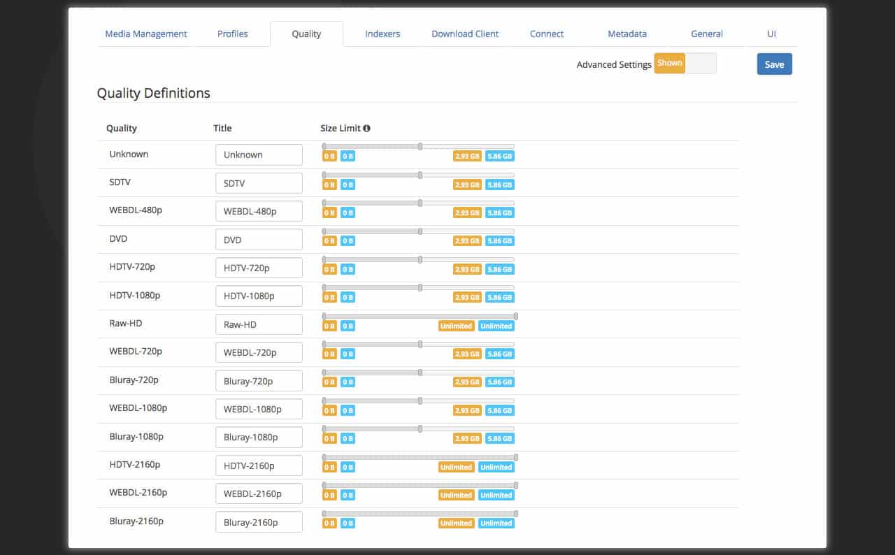 sonarr setup torrent